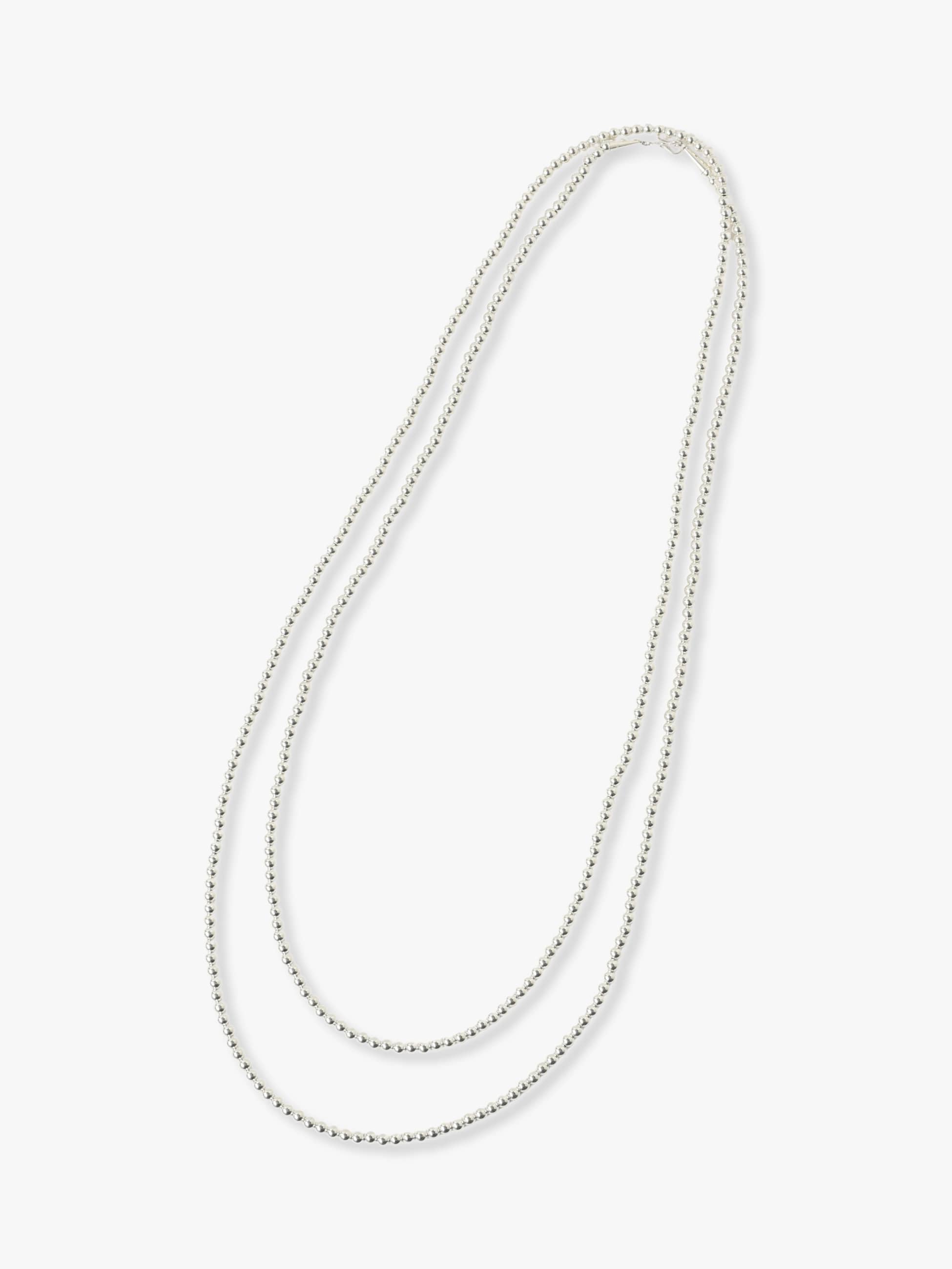 Silver Beads Necklace (5mm×71)