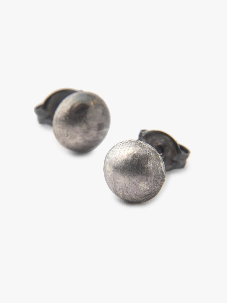 Silver Beads Pierced Earrings (Small) 詳細画像 silver 2