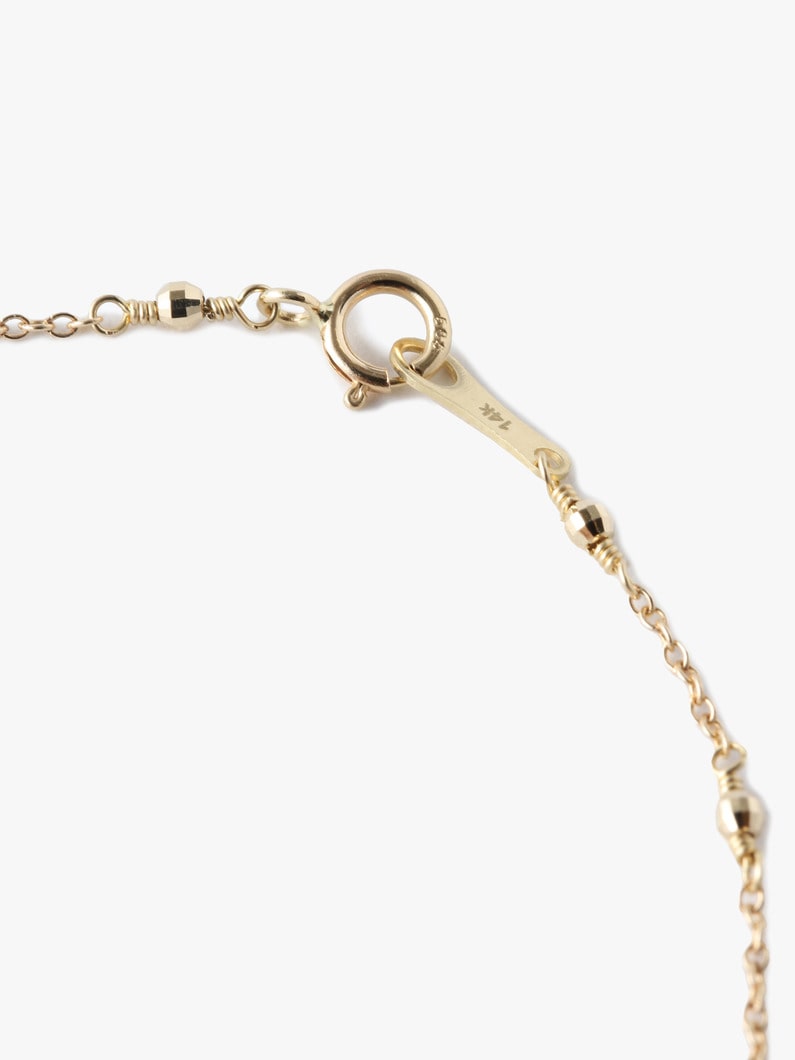 14kt Cable Chain Gold Bead Bracelet 詳細画像 other 5