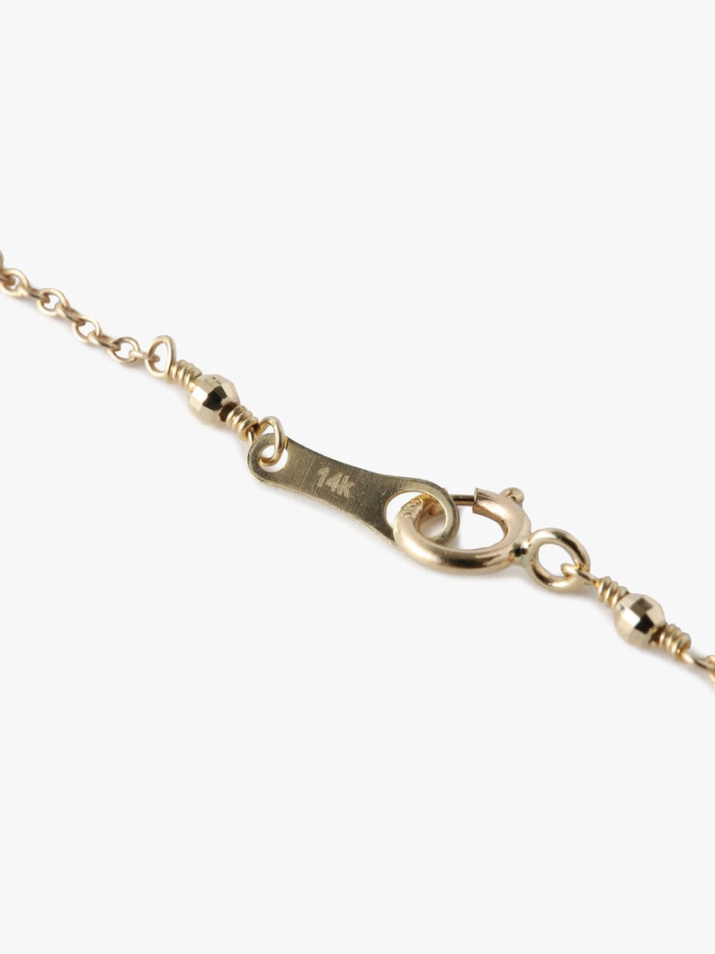 14kt Cable Chain Gold Bead Bracelet 詳細画像 other 6