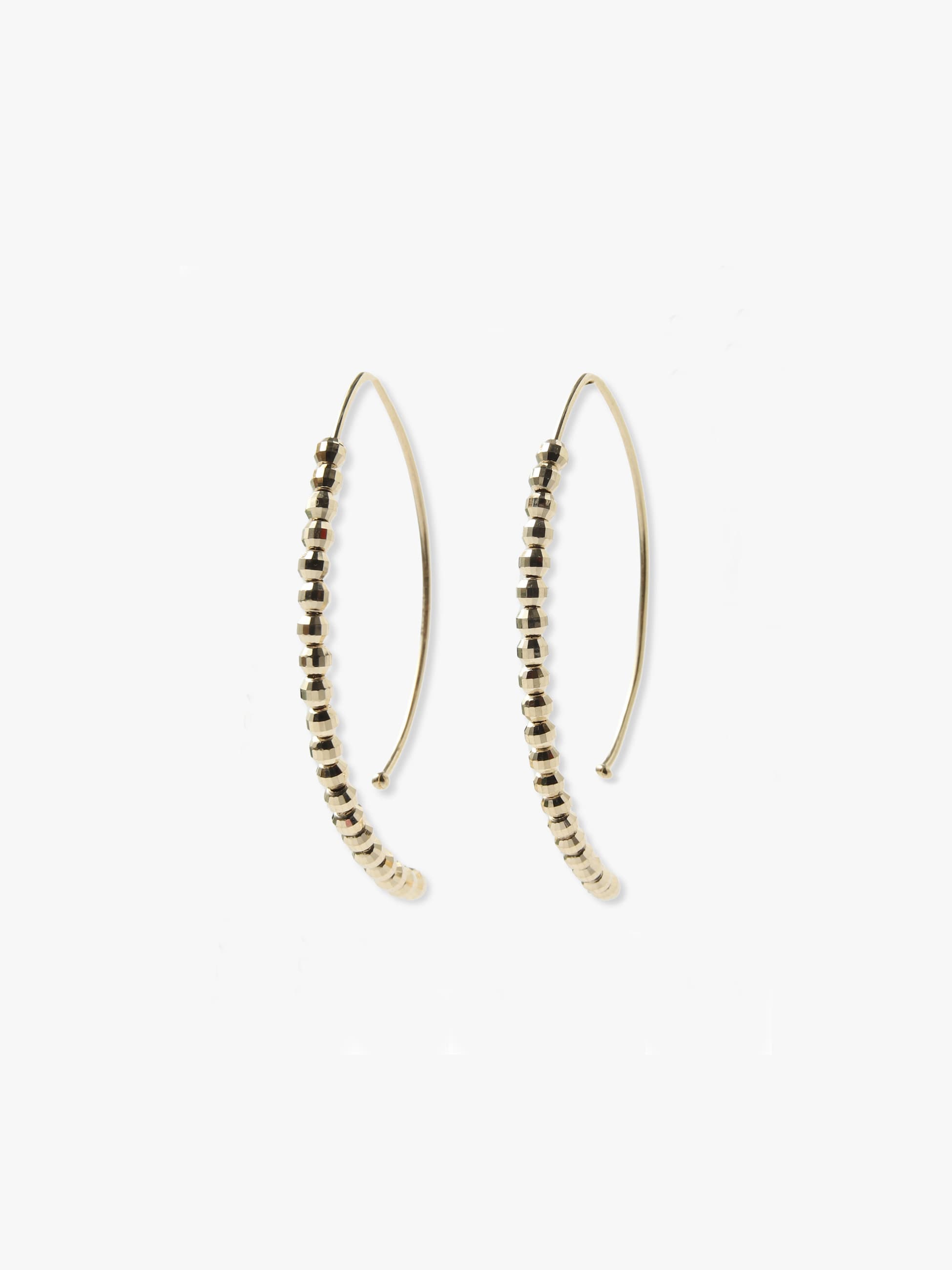 14k Pierced Earrings With Cut Beads｜MIZUKI(ミズキ)｜Ron Herman