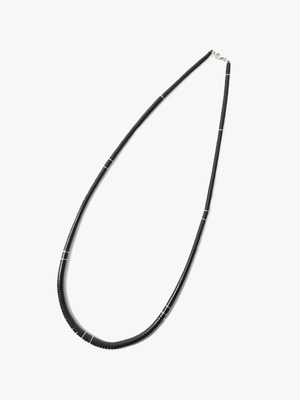 Heishi / Silver Plate Necklace (long) 詳細画像 black