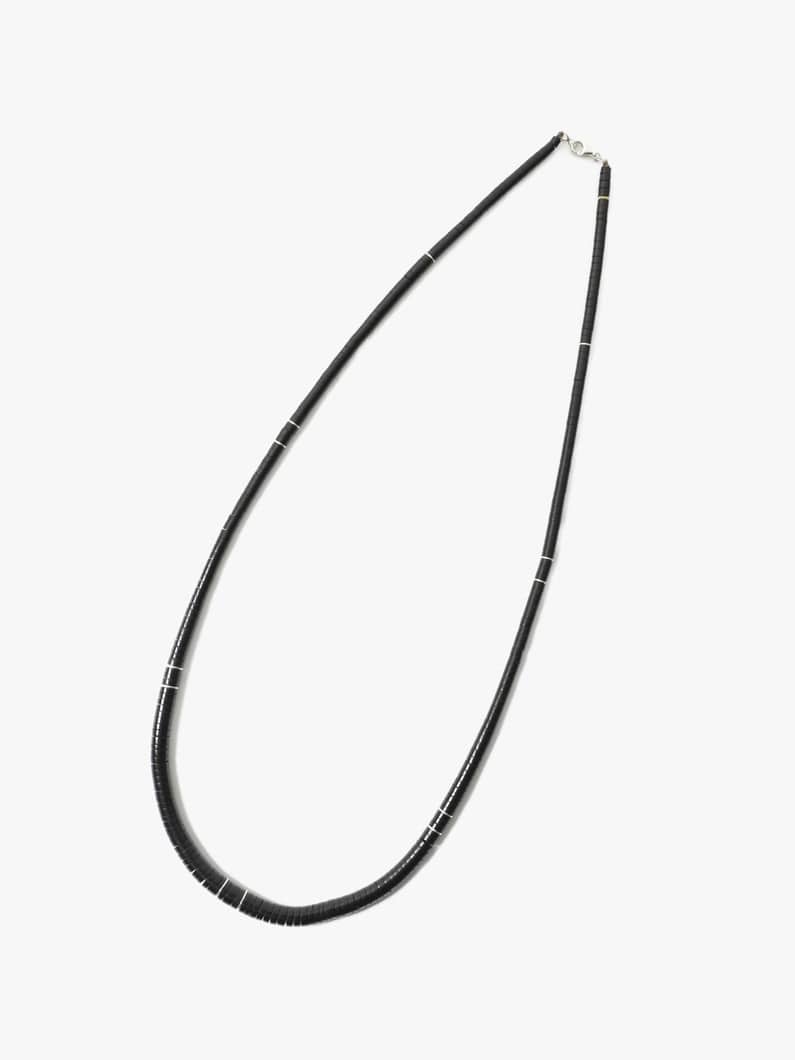 Heishi / Silver Plate Necklace (long) 詳細画像 black 1