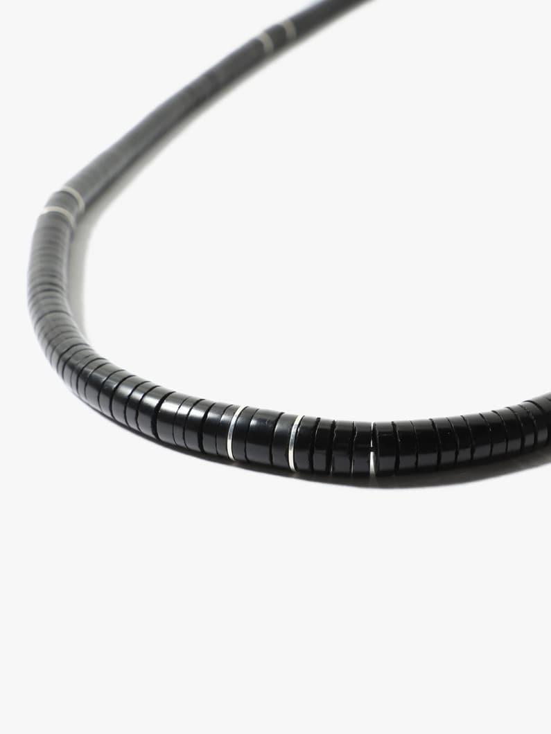 Heishi / Silver Plate Necklace (long) 詳細画像 black 2
