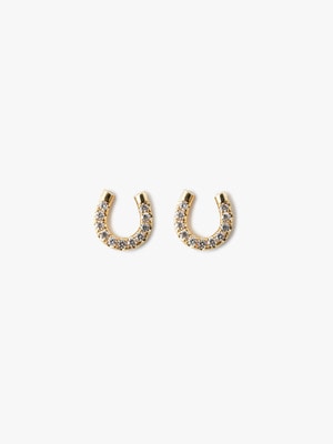 Mini Cirque White Diamond Pierced Earrings｜BETTINA JAVAHERI 