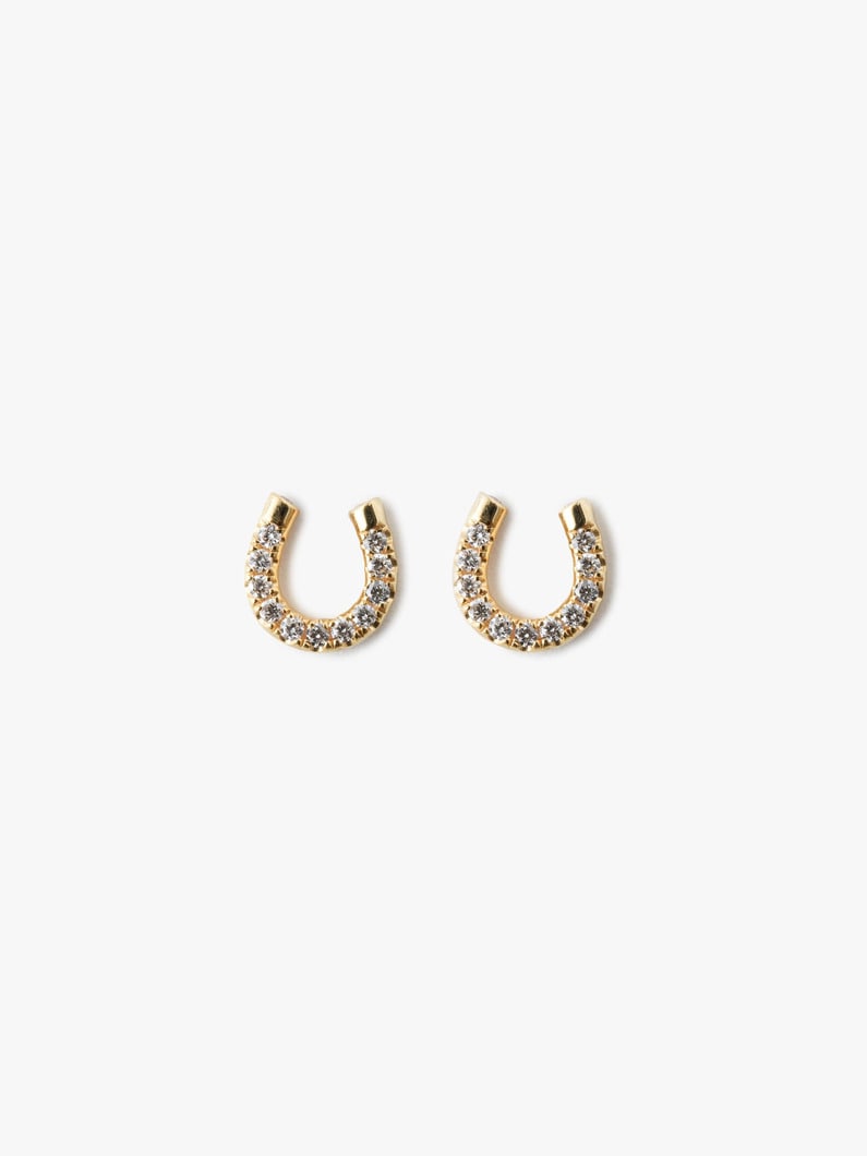 Horseshoe Pierced Earrings 詳細画像 yellow gold 1