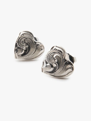 Silver Heart Pierced Earrings 詳細画像 silver