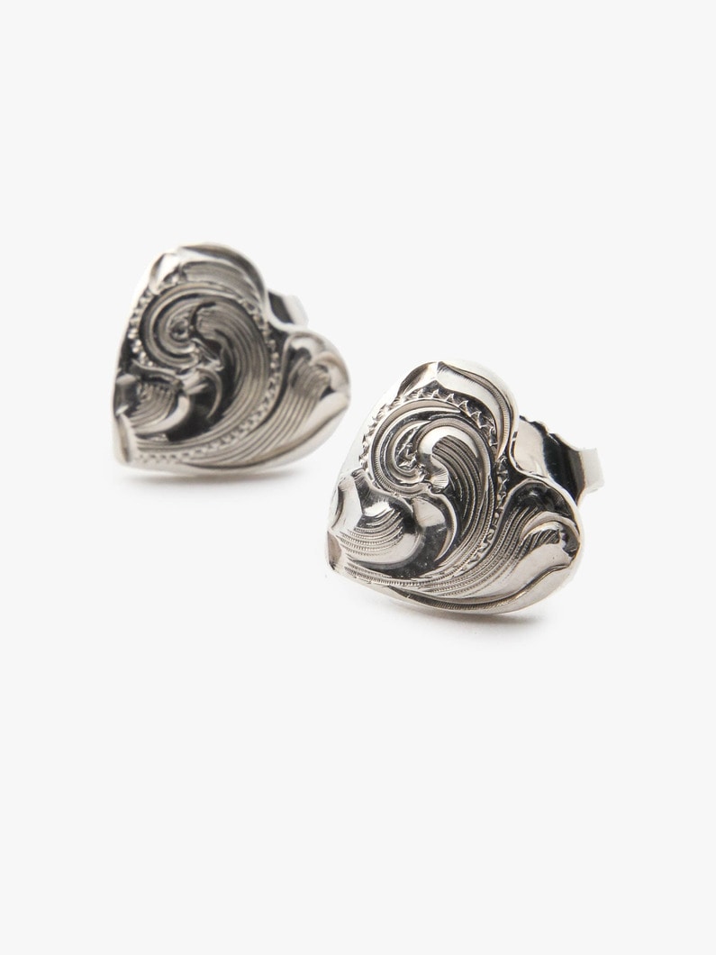 Silver Heart Pierced Earrings 詳細画像 silver 1