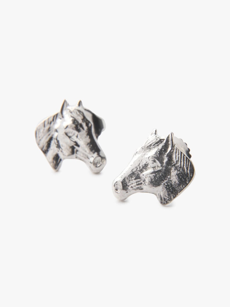 Silver Horse Pierced Earrings 詳細画像 silver 1