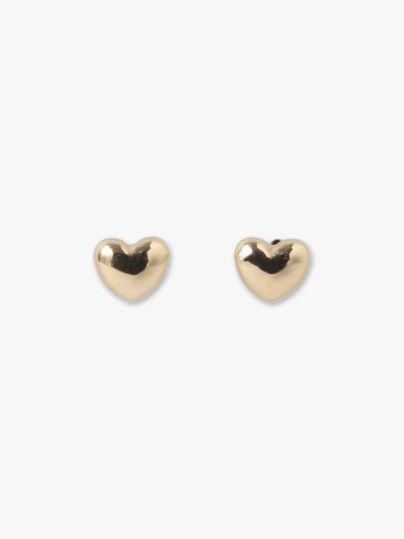 Heart Stud Pierced Earrings 詳細画像 gold 1