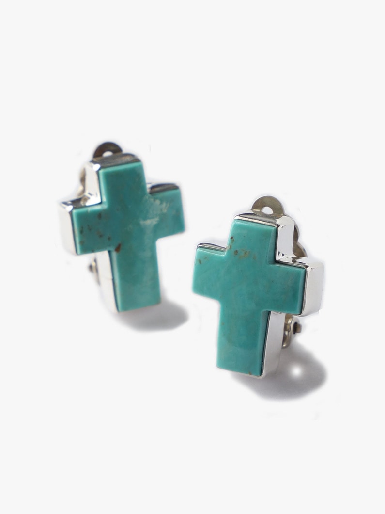 Bocles Cross Turquoise Earrings 詳細画像 turquoise 2