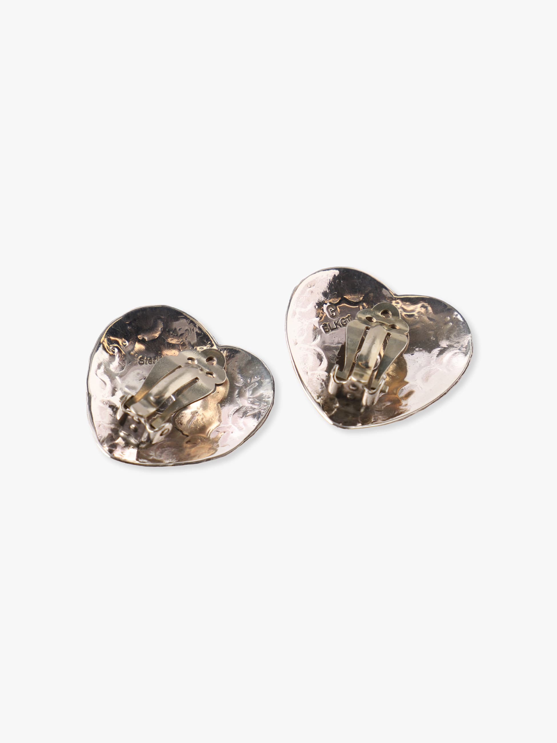 Silver 11G Heart Earrings