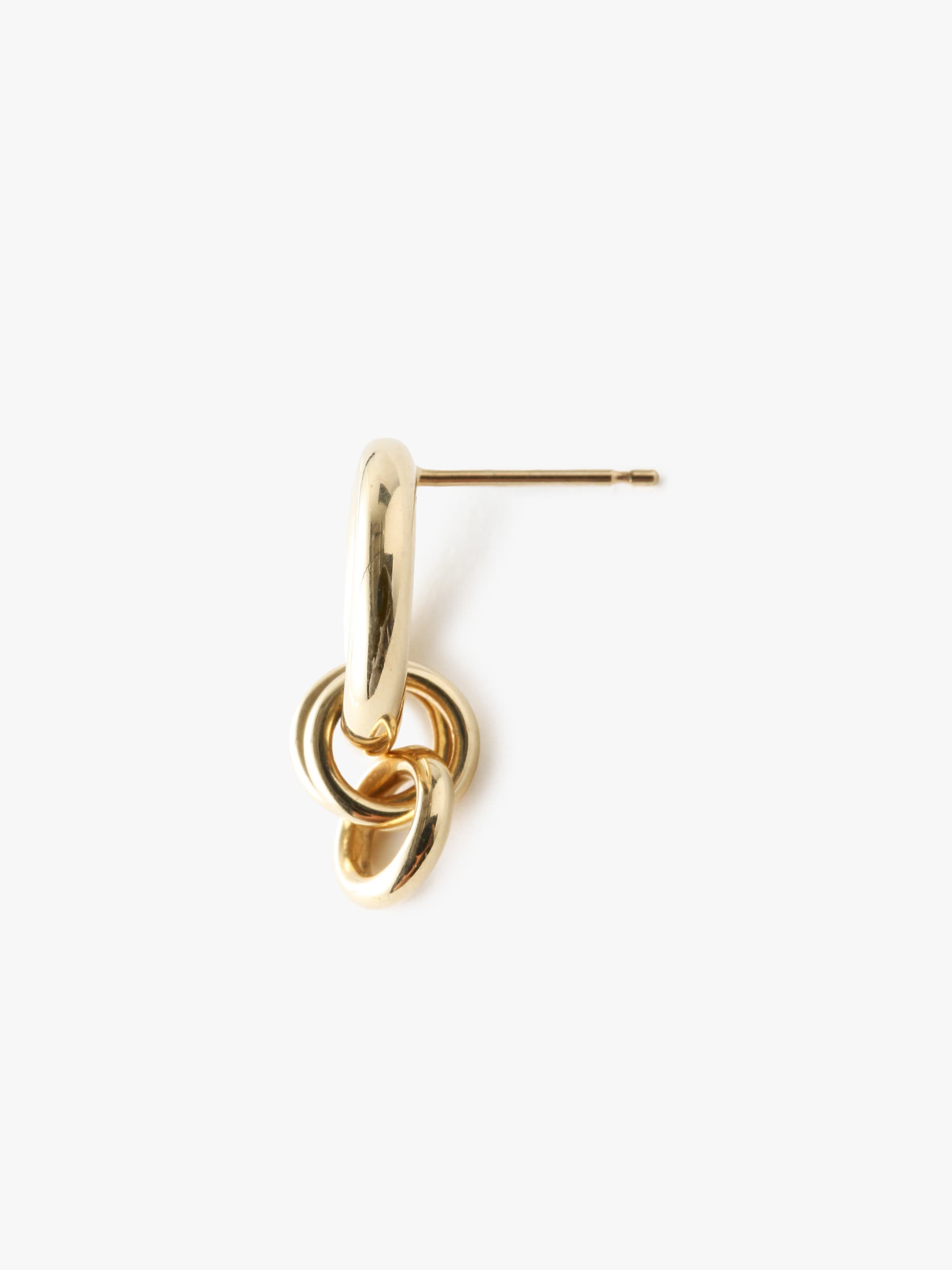 Canis Connect Pierced Earrings (Yellow Gold)