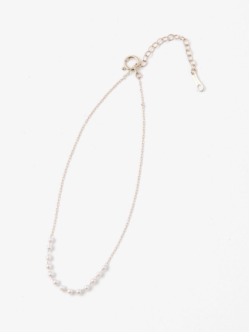 14kt Centered Floating Baby Akoya Pearl Anklet 詳細画像 other 2