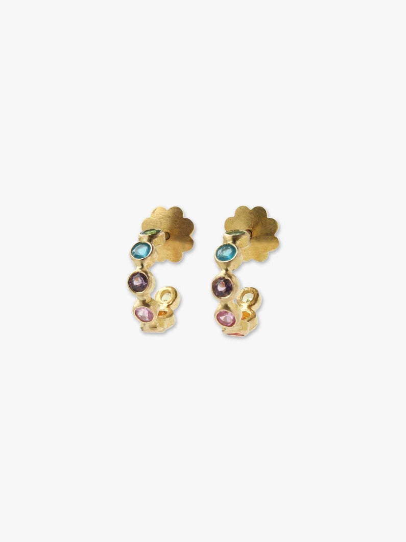 Rainbow Bollywood Pierced Earrings 詳細画像 gold 1
