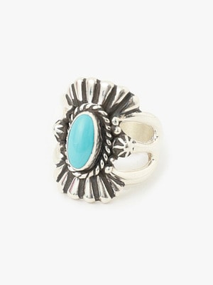 Silver Big Turquoise Ring 詳細画像 silver