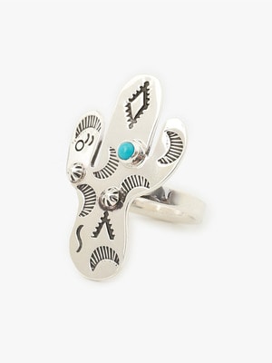 Silver Cactus Turquoise Ring 詳細画像 silver