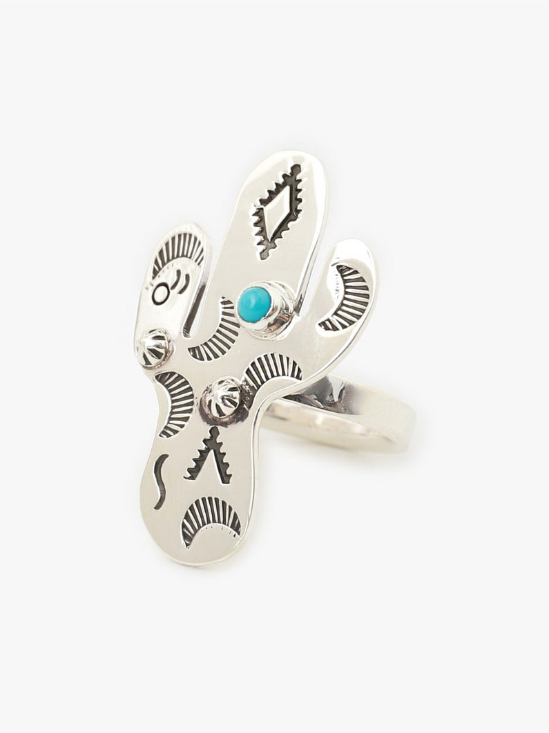 Silver Cactus Turquoise Ring 詳細画像 silver 1