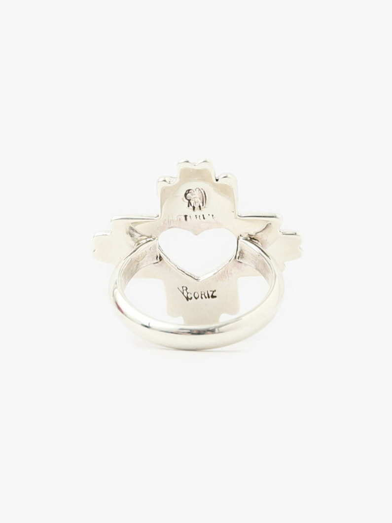 Silver Cross Heart Ring 詳細画像 silver 4
