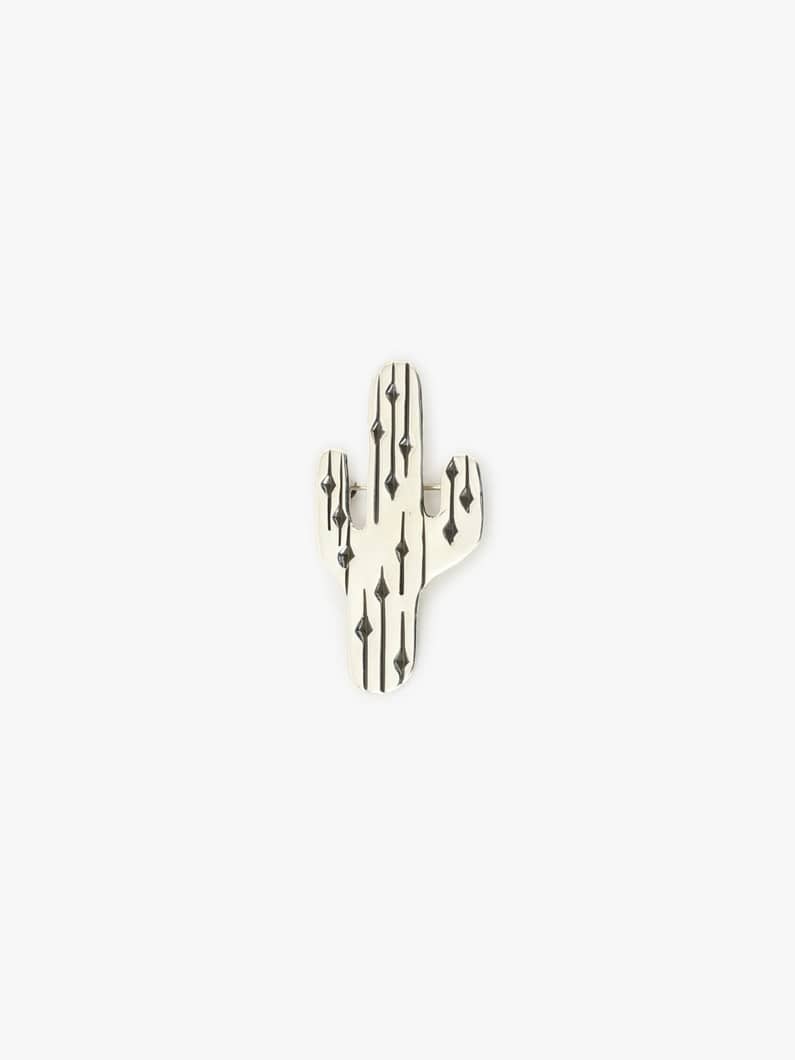 Silver Striped Cactus Brooch 詳細画像 silver 1