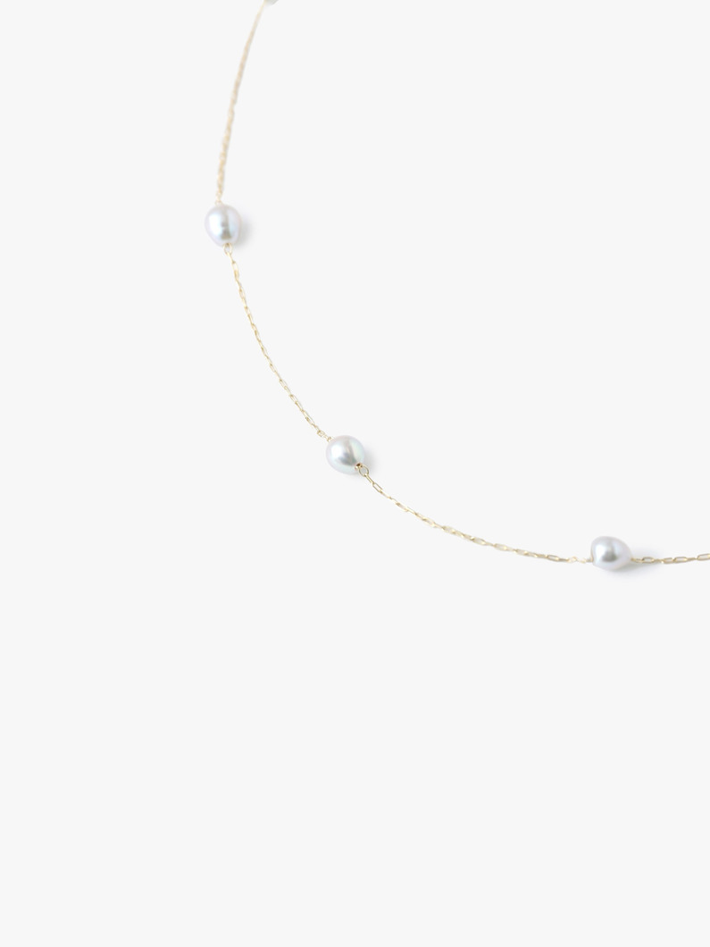 14kt Akoya Gray Pearl Adjustable Chain Necklace 詳細画像 other 3