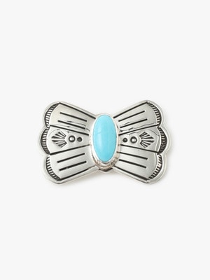Silver Butterfly Turquoise Brooch 詳細画像 silver