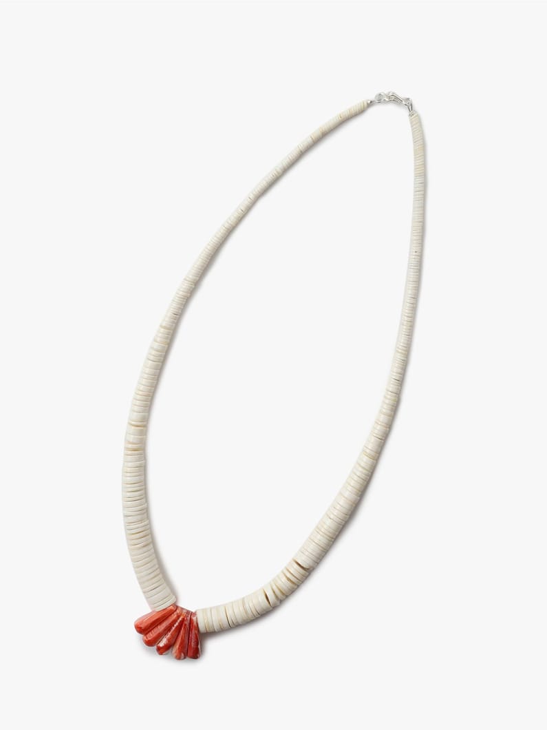 White Melo Shell Spondylus Shell Necklace 詳細画像 other 1