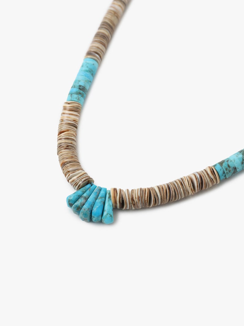 Gray Shell Blue Turquoise Necklace 詳細画像 other 3
