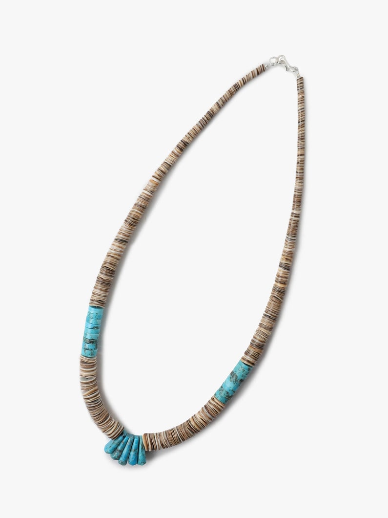 Gray Shell Blue Turquoise Necklace 詳細画像 other 2