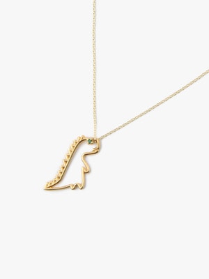 Dinasaur With Emerald Necklace 詳細画像 gold