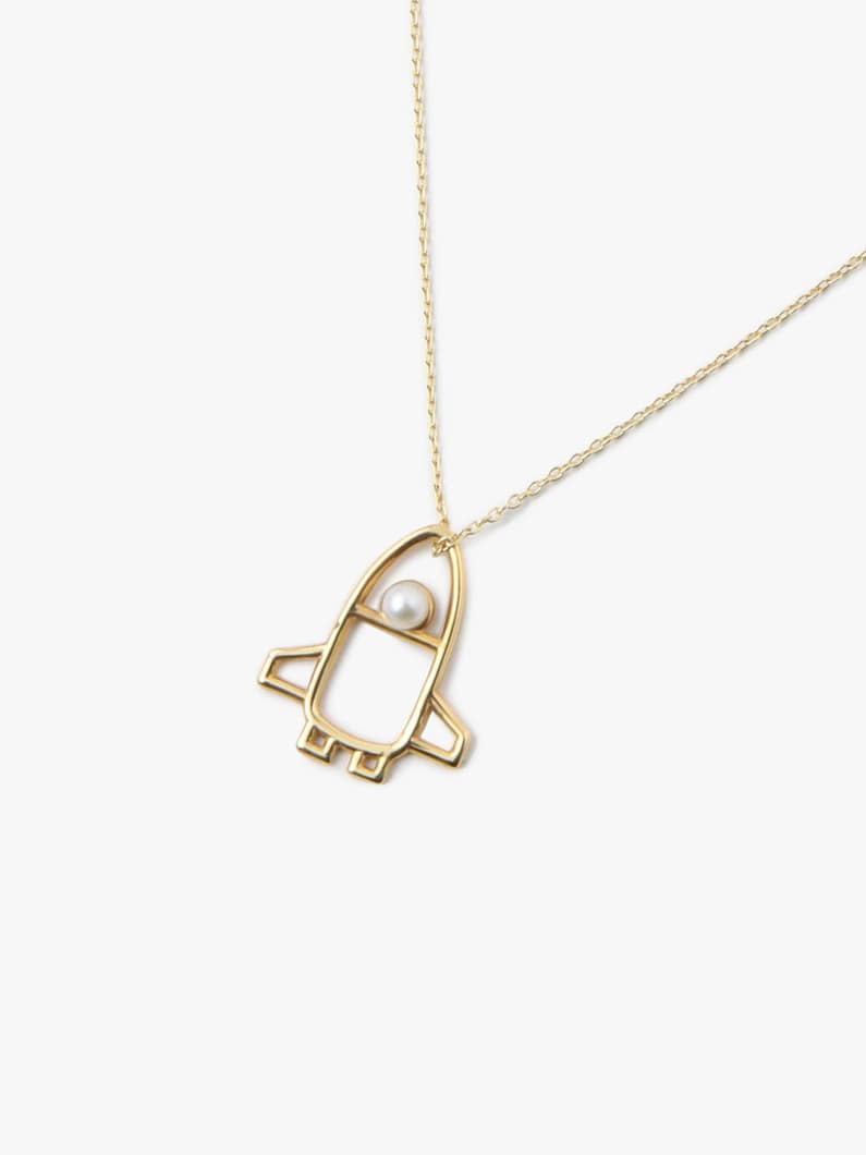 Pearl Space Shuttle Necklace 詳細画像 gold 1