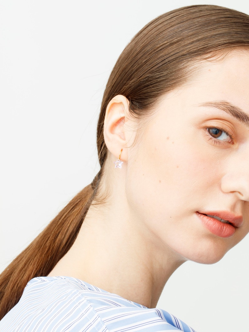 スモールスター ピアス（アメジスト） 詳細画像 gold 4