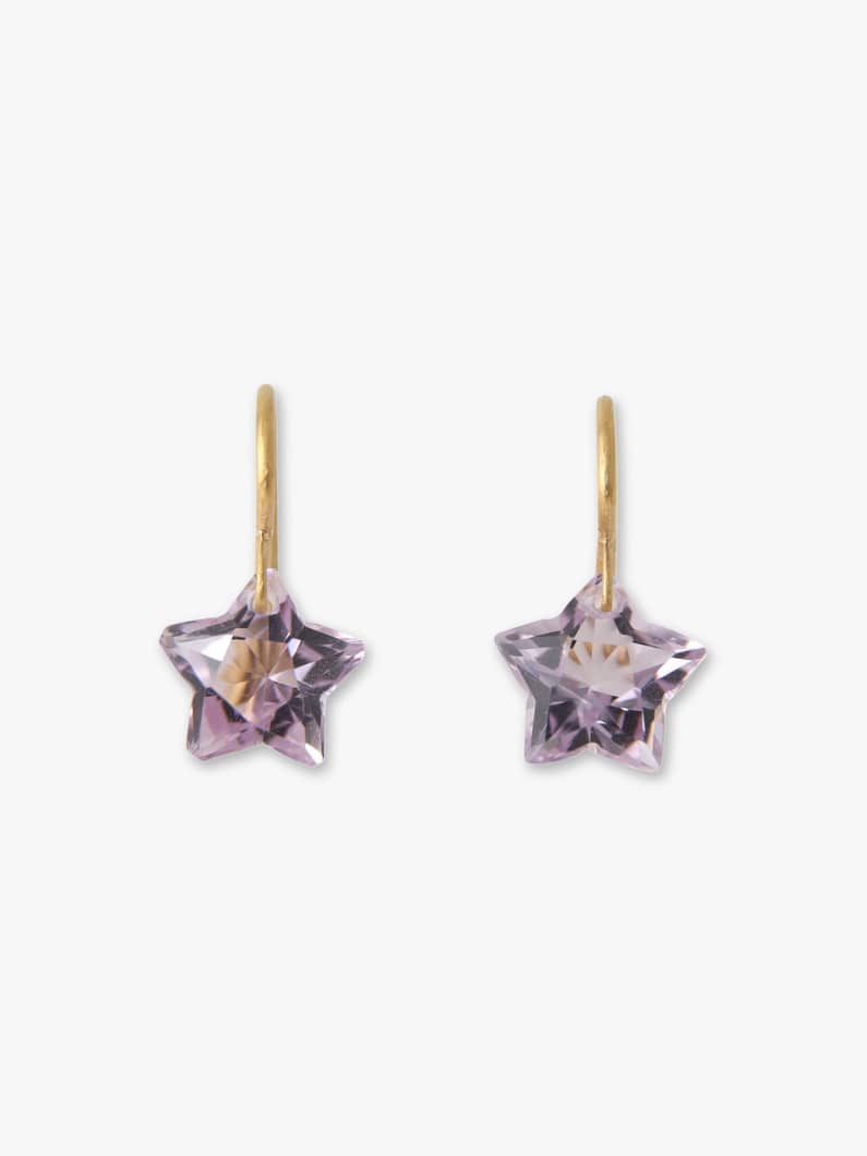 Small Star Pierced Earrings (amethyst) 詳細画像 gold 1