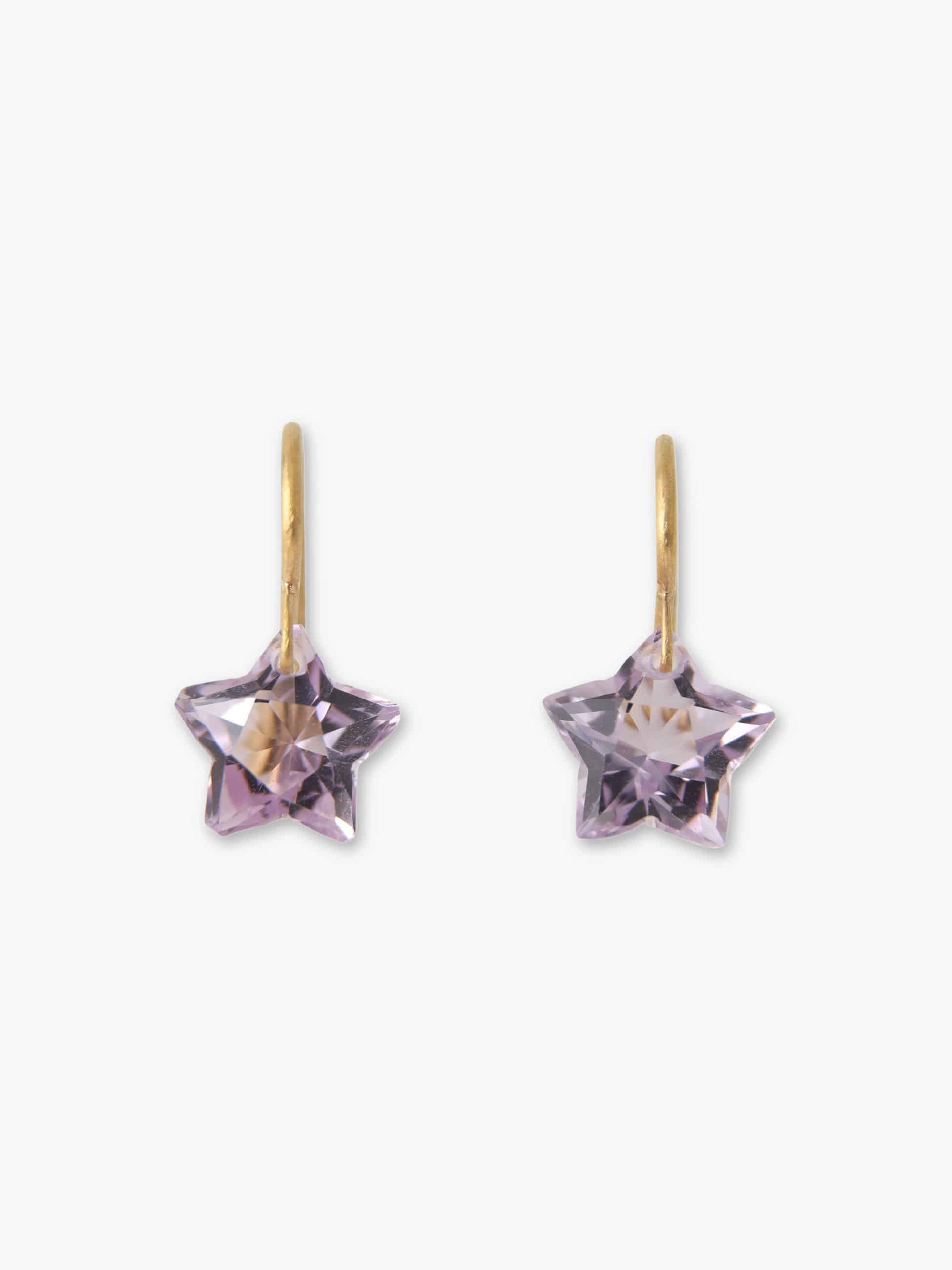 Small Star Pierced Earrings (amethyst) 詳細画像 gold 1