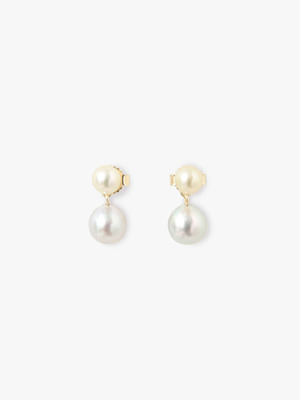 14kt Pale Gold Akoya Pearl And Gray Akoya Pierced Earrings 詳細画像 other