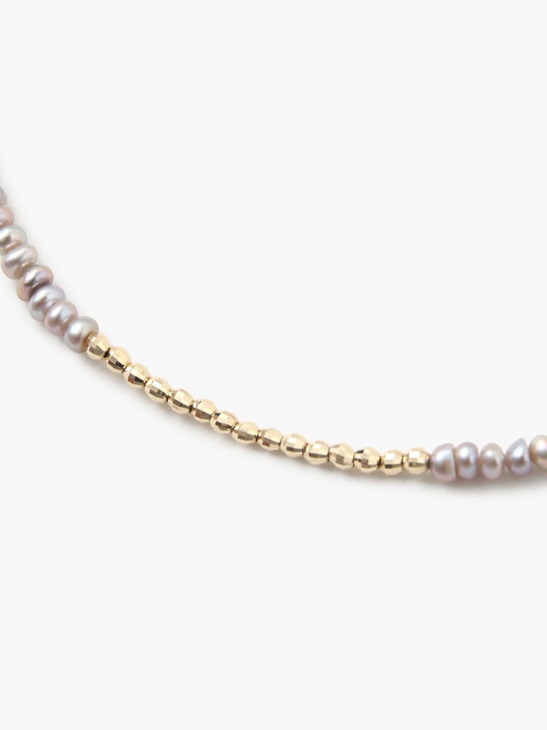 14kt Adjustable Dancing Gray Freshwater Pearl Necklace 詳細画像 other 3