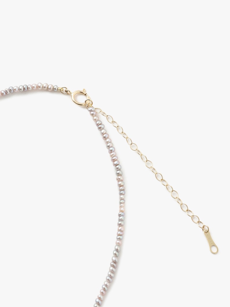 14kt Adjustable Dancing Gray Freshwater Pearl Necklace 詳細画像 other 4