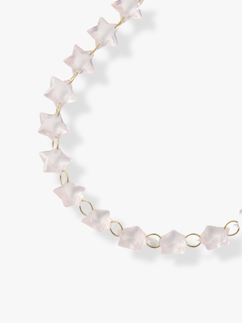 Small Star Necklace (rose quartz) 詳細画像 gold 3