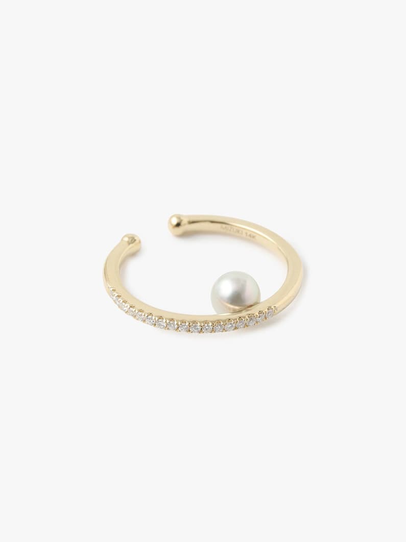 14kt Diamond And Gray Pearl Ear Cuff(Large) 詳細画像 other 2
