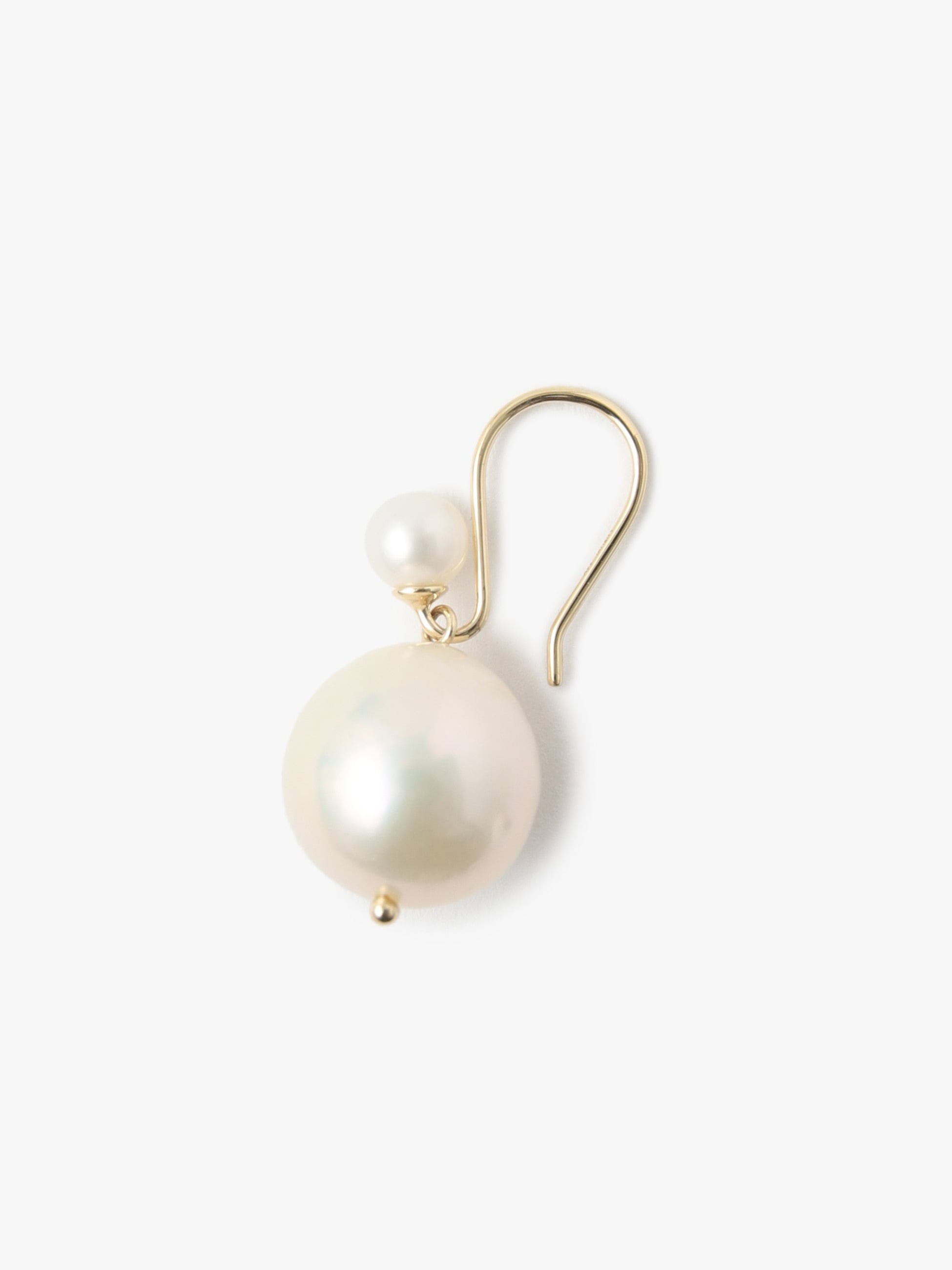14kt Double Pearl Drop Pierced Earrings｜MIZUKI(ミズキ)｜Ron Herman