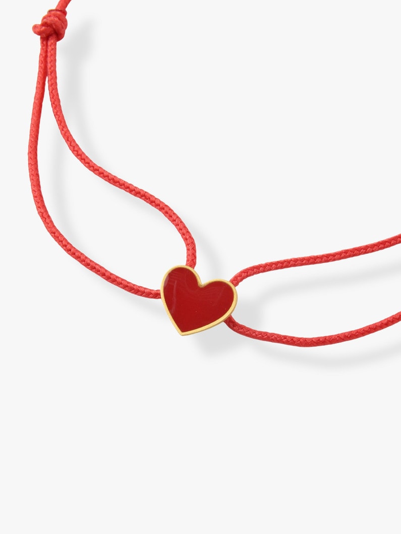 Enamel Heart Cord Bracelet 詳細画像 gold 2