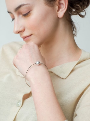 Anorexia Pearl Bracelet (gray) 詳細画像 white gold