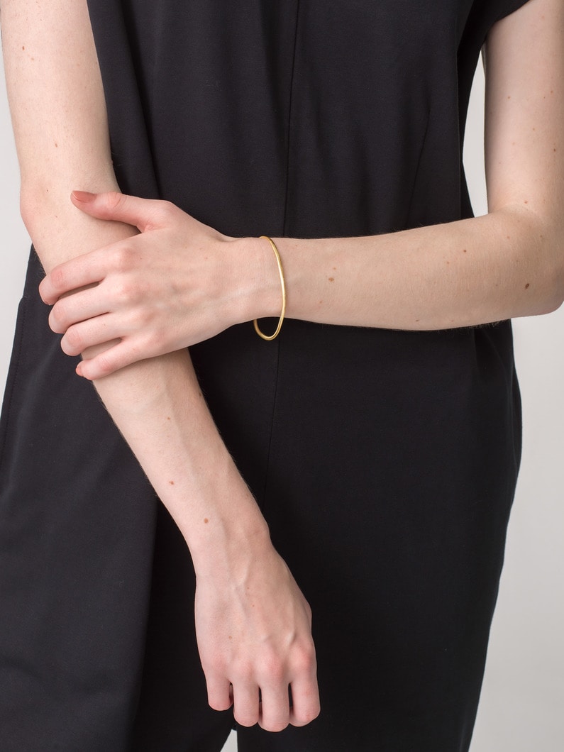 ヘリンボーン スネークチェーン ブレスレット（2.5mm/7inch） 詳細画像 yellow gold 5