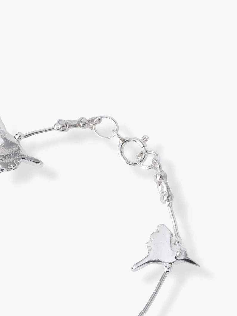 ハミングバード＆ハート ブレスレット 詳細画像 silver 2