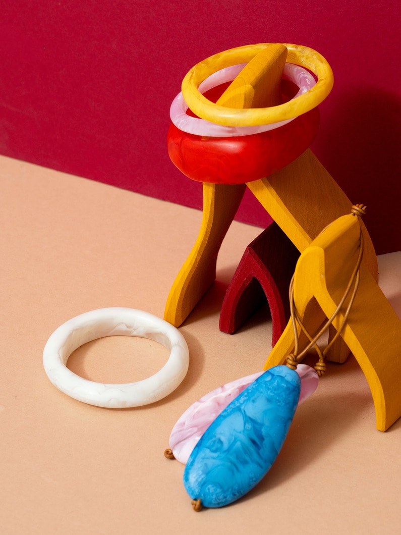 スモール オーガニック バングル 詳細画像 white 3