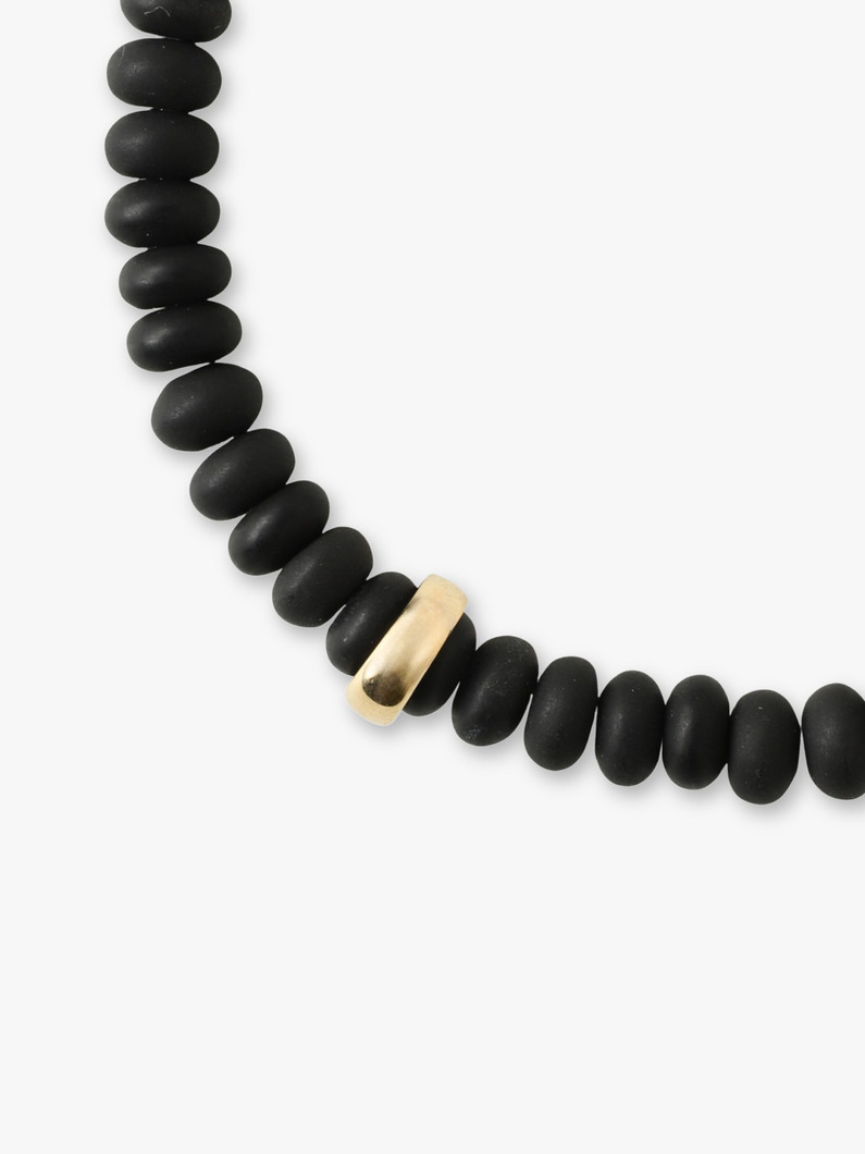 オニキス ゴールドチャーム ブレスレット（6mm） 詳細画像 black 1