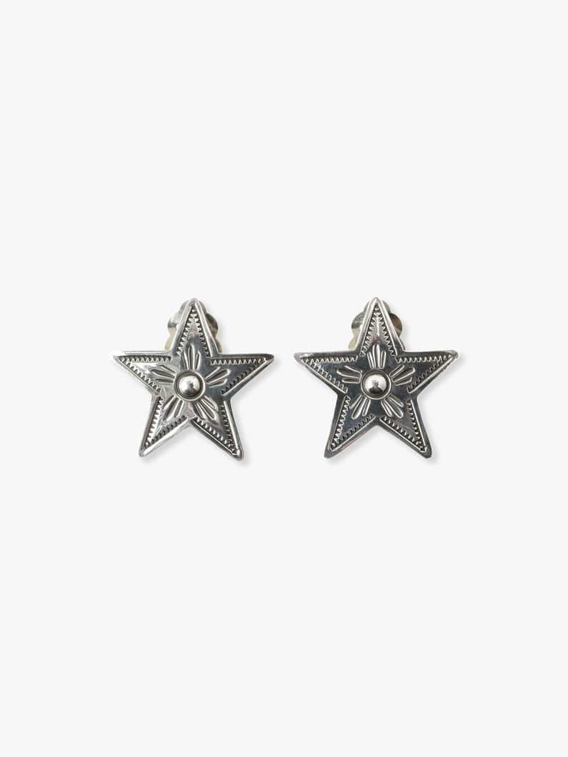 Silver Big Star Earrings 詳細画像 silver 2
