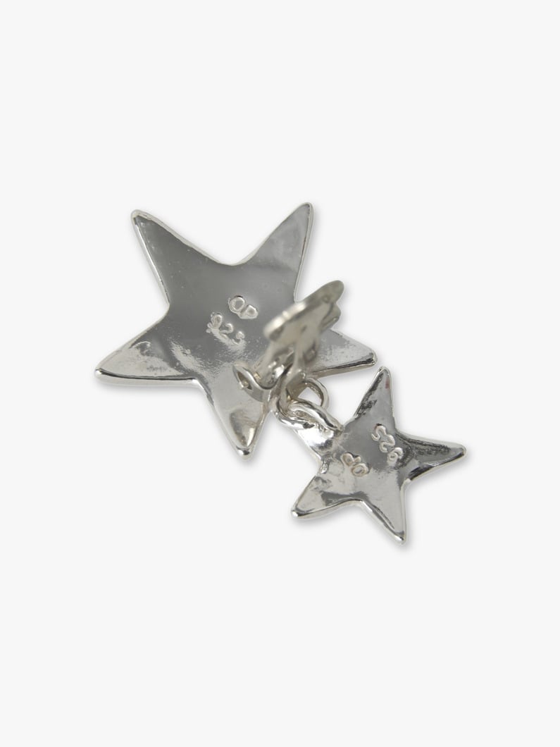 Double Stars Clip Earrings 詳細画像 silver 2