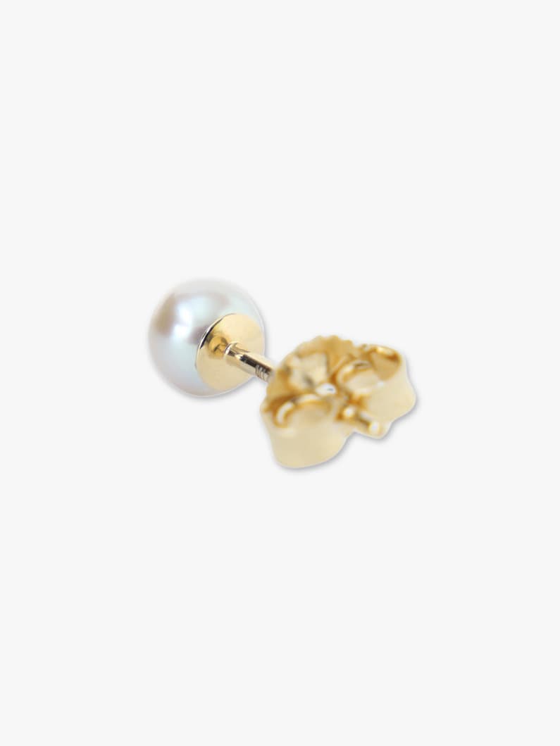 グレーアコヤパール スタッドピアス 詳細画像 yellow gold 2