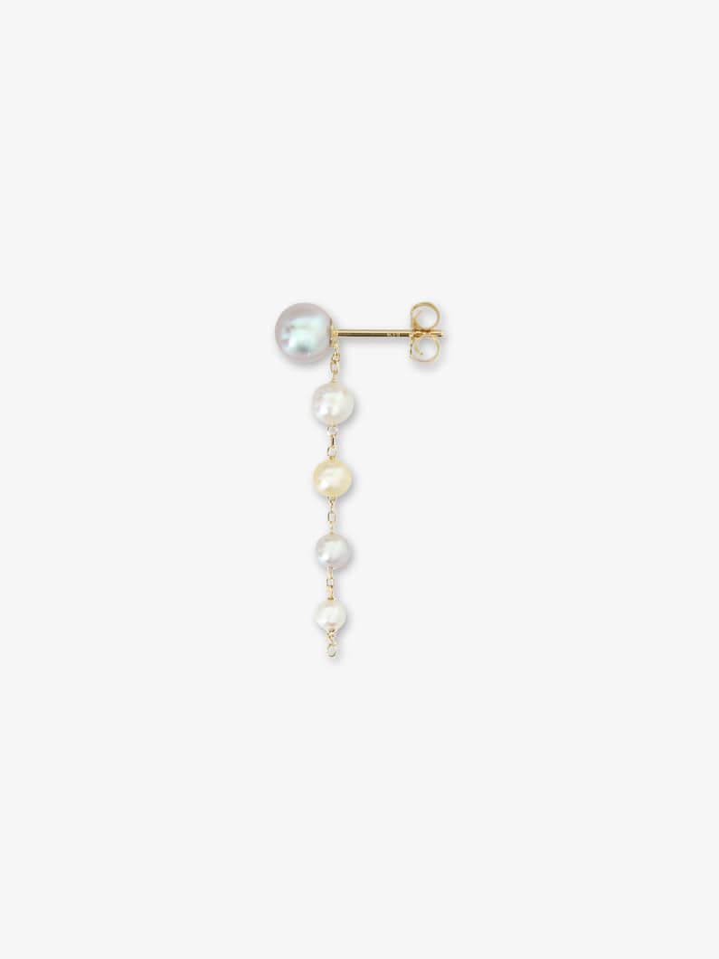 キャンディーカラー アコヤパール ドロップピアス 詳細画像 yellow gold 1